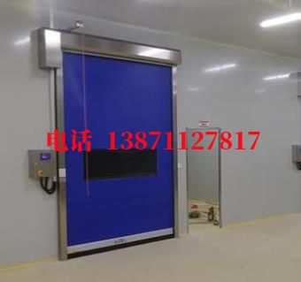 铝合金半玻门拉链密封快速卷帘门